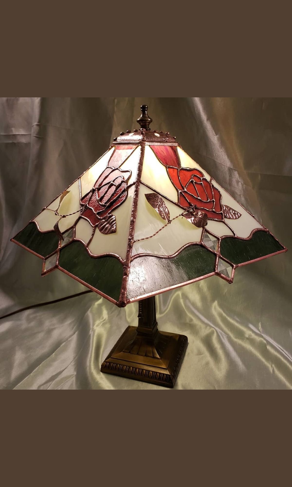 Advanced Stained Glass 4 Panel Lamp Curious Mondo