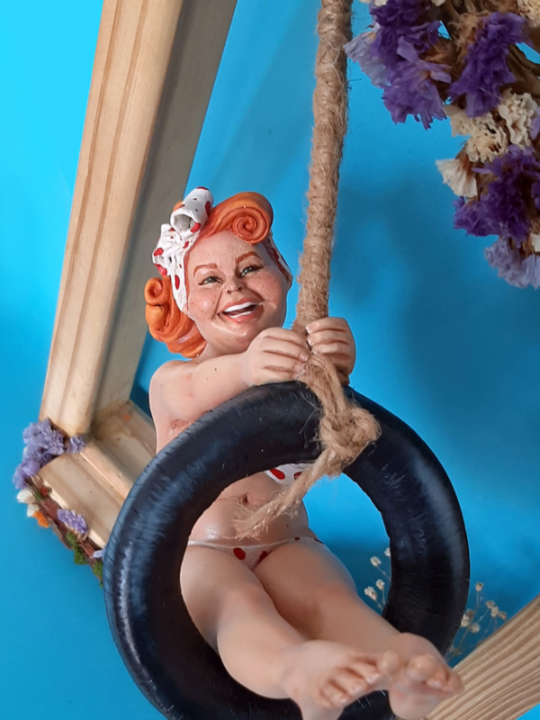 "Anne on the Beach" Polymer Clay Sculpture