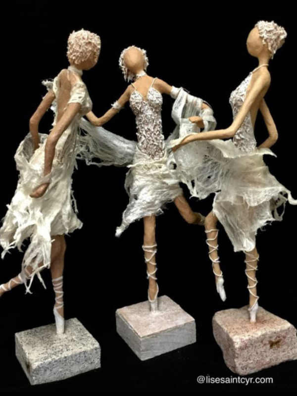 How to Make a Ballerina Sculpture in Fabric using Fabric Hardener (Paverpol)