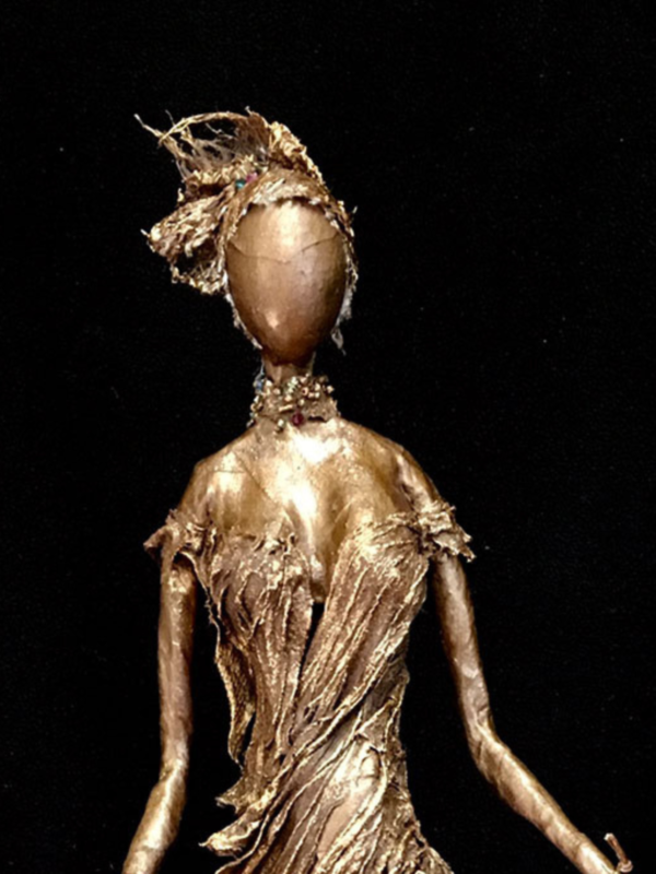 How to Create a Mixed-Media Ballgown Lady Sculpture - Image 3
