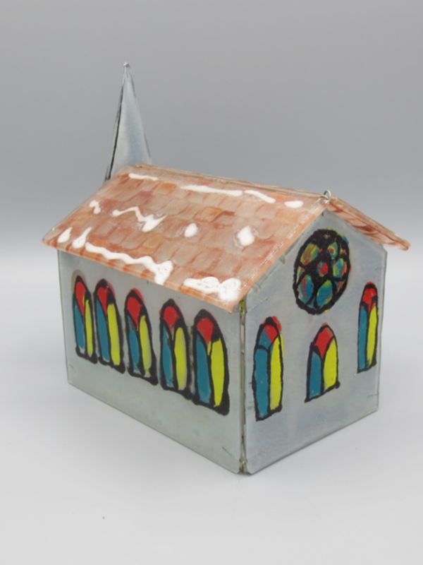 Fused Glass Christmas Village