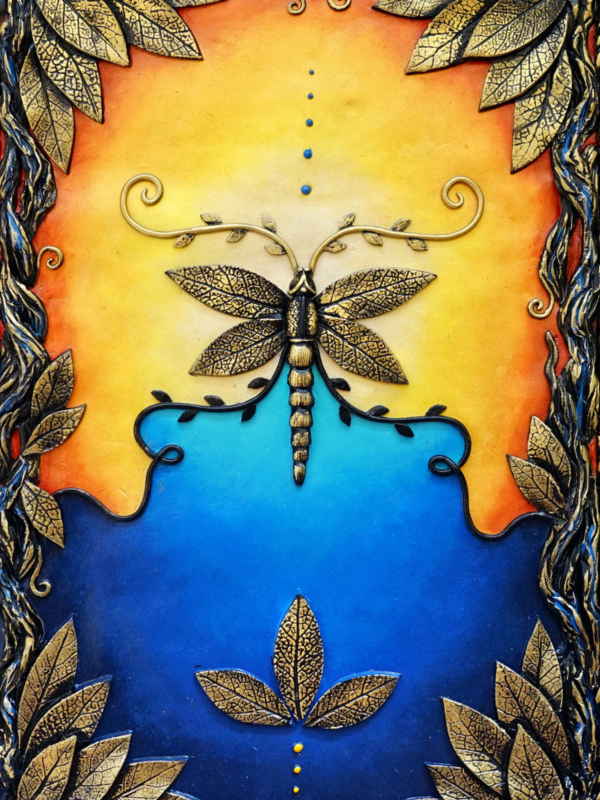 Making a Dragonfly Notebook Cover from Polymer Clay