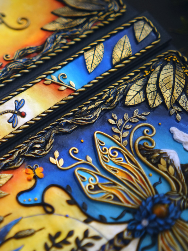 Making a Dragonfly Notebook Cover from Polymer Clay - Image 6