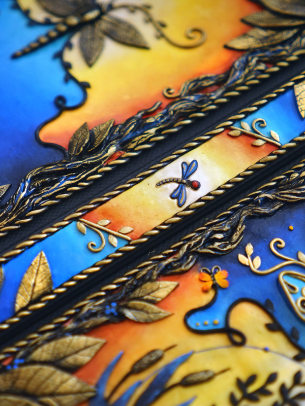 Making a Dragonfly Notebook Cover from Polymer Clay - Image 4