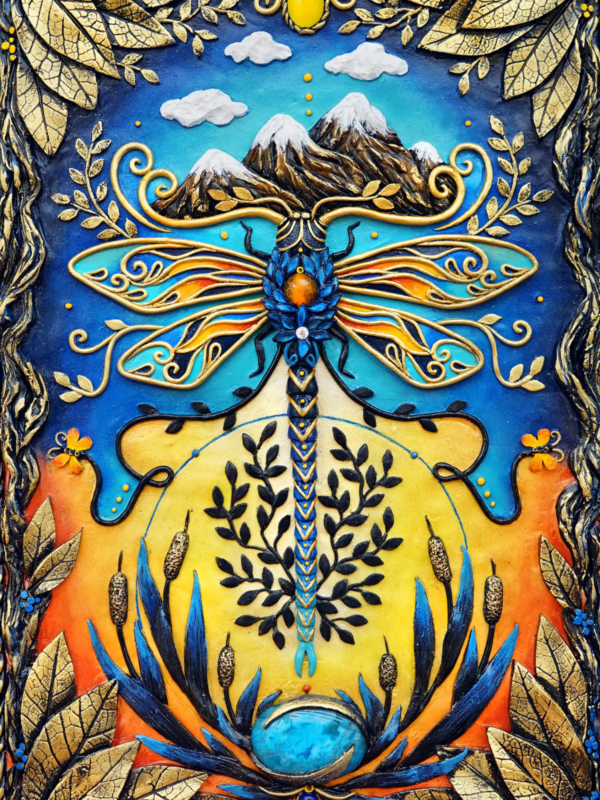 Making a Dragonfly Notebook Cover from Polymer Clay