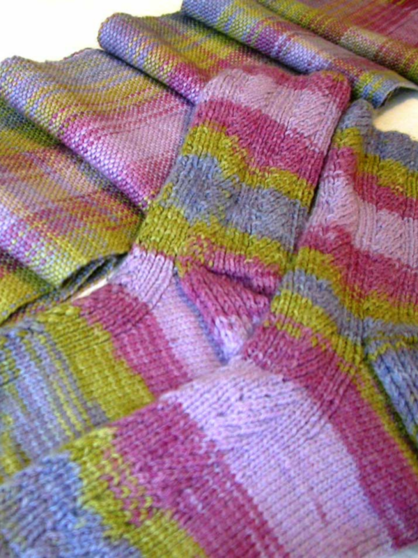 Faux Ikat - How I use Variegated Yarns When Weaving