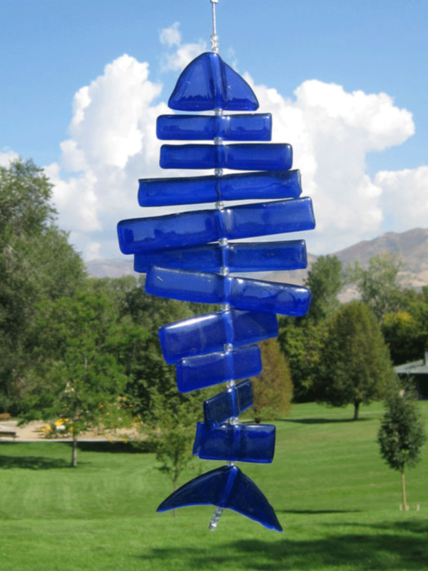 Recycled Glass Garden Art