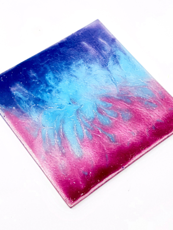 Watercolor Glass With Powders and Glass Ornaments