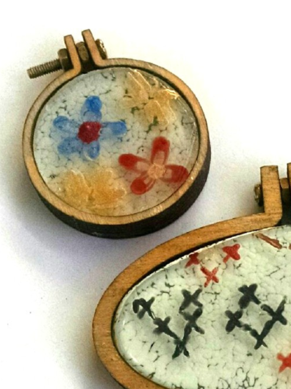 Fast Track: Fused Glass Embroidery Pendants