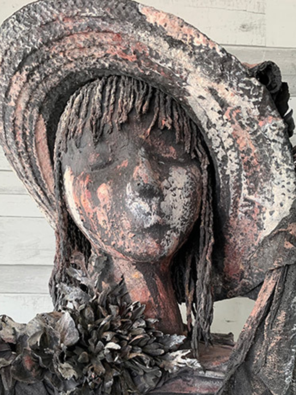 Antique Stone Lady Bust