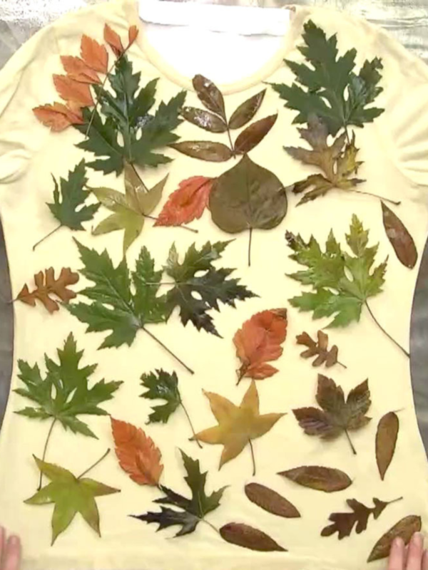 Leaf Prints on Cloth