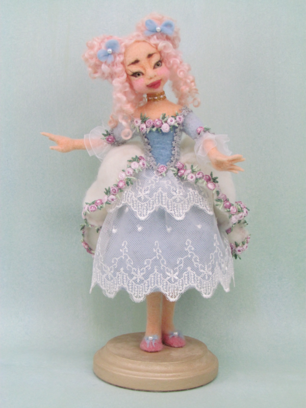 How to Create a 10 inch Pose-able Needle Felted Doll - Marie Antoinette Shabby Chic Style