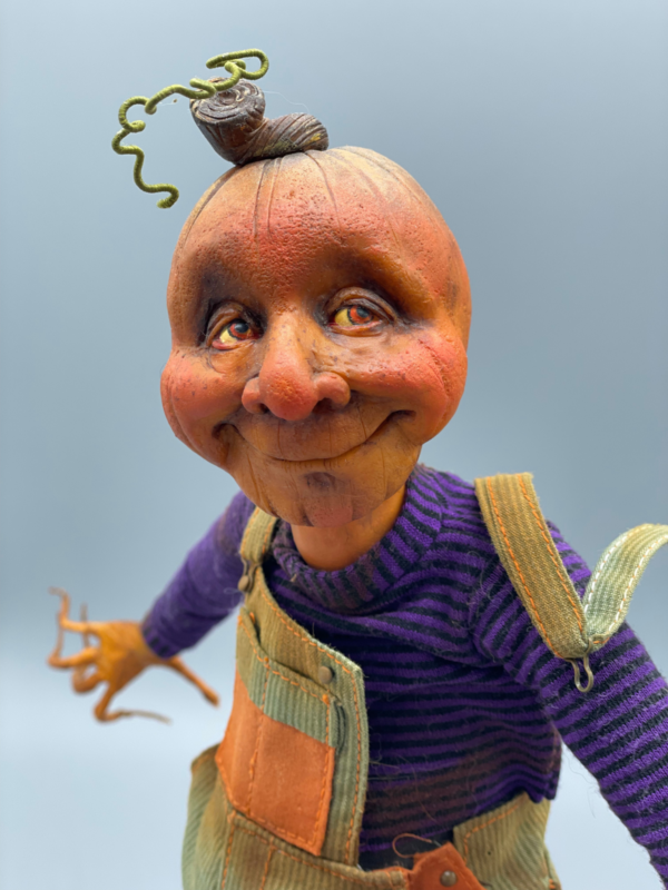 Sculpting a Unique Pumpkin Man in Polymer Clay - Image 3