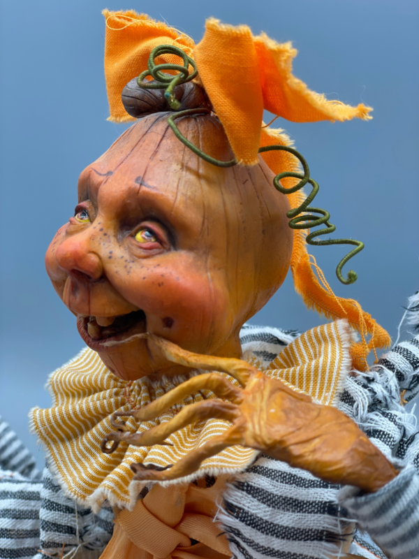 Sculpting a Unique Pumpkin Man in Polymer Clay