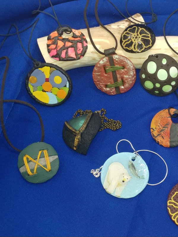 Round Necklaces in Polymer Clay