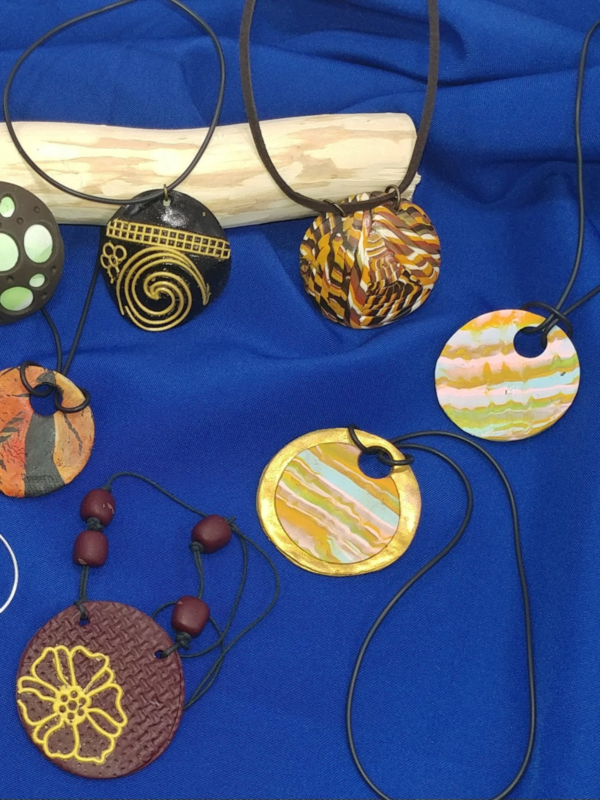 Round Necklaces in Polymer Clay - Image 7