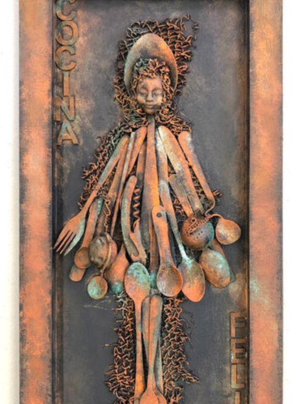 Rust Faux Finish with Paverpol on Canvas