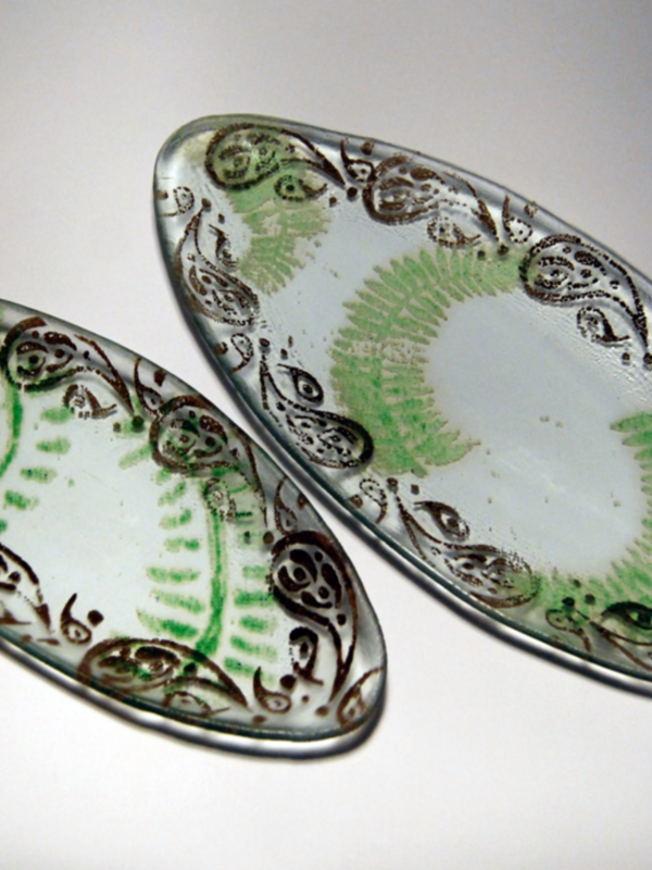 Print, Silkscreen and Stamp on Fused Glass - Image 3
