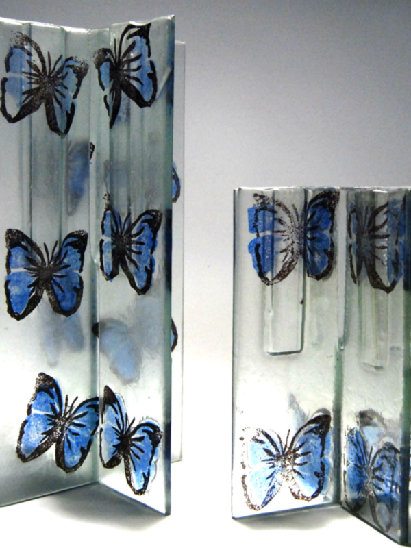 Print, Silkscreen and Stamp on Fused Glass