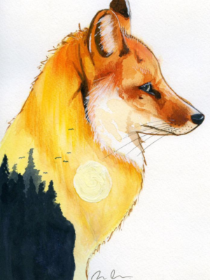 Mixed Media Watercolor Animals