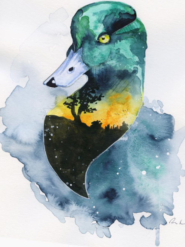 Mixed Media Watercolor Animals