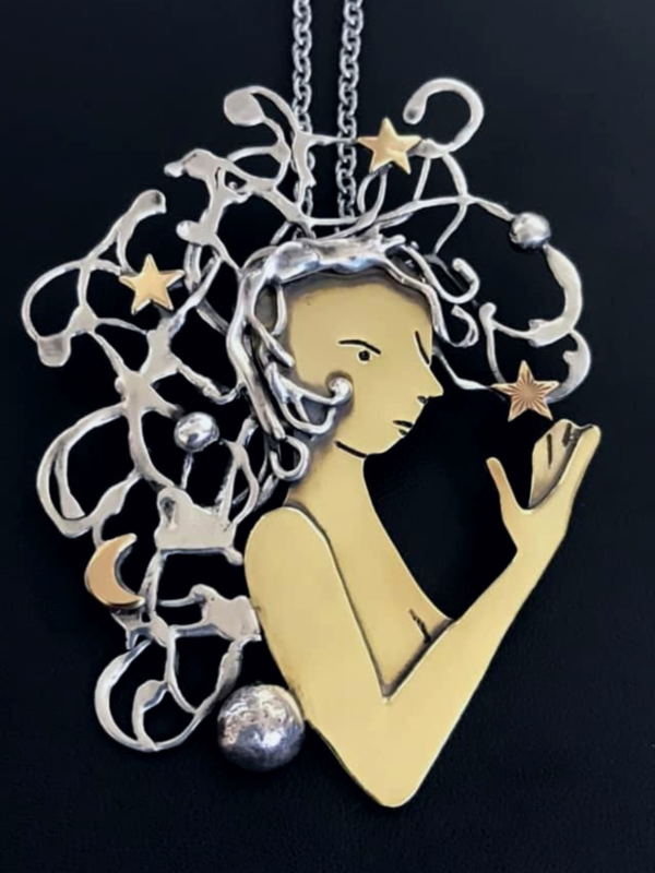 SMALL BITES SERIES: Fused Sterling Wisp Spirit Pendant