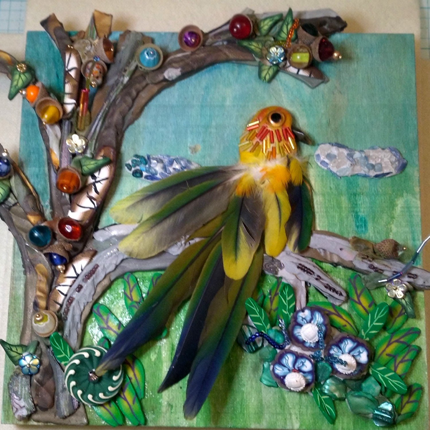 How to Create a Multi-Media Polymer Clay Tropical Scene