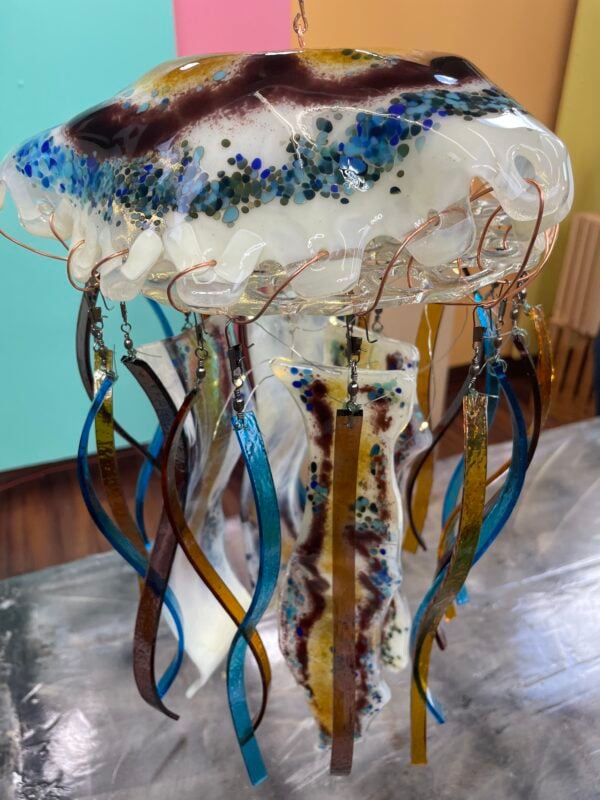 How to Create a Fused Glass Hanging Jellyfish Sculpture