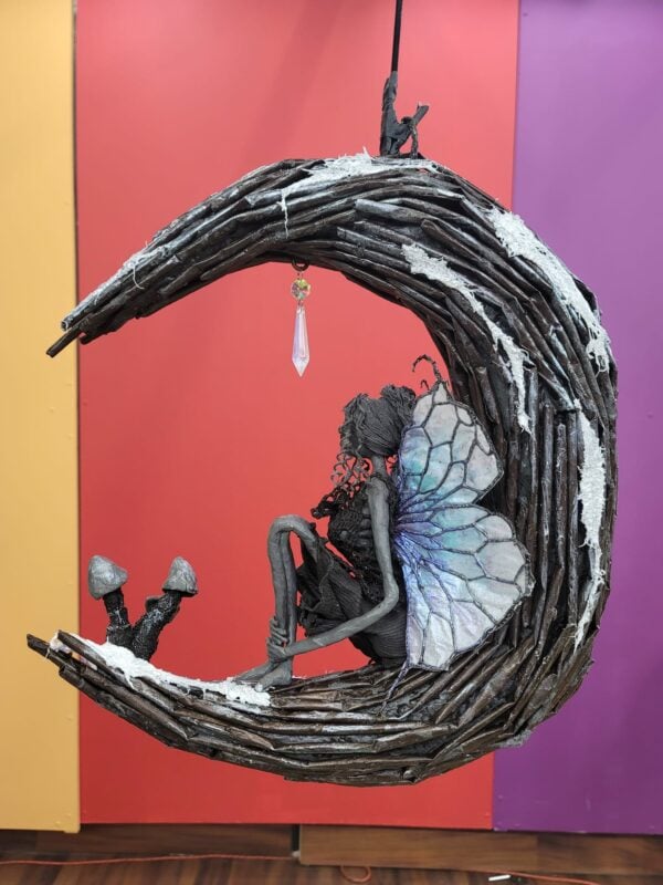 The Moon Lady Fabric Sculpture With Paverpol
