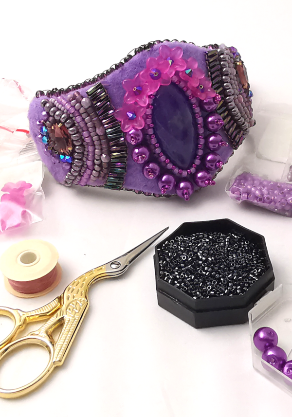 Exploring the Intricate Beauty of Bead Embroidery While Making a Bead Embroidered Cuff