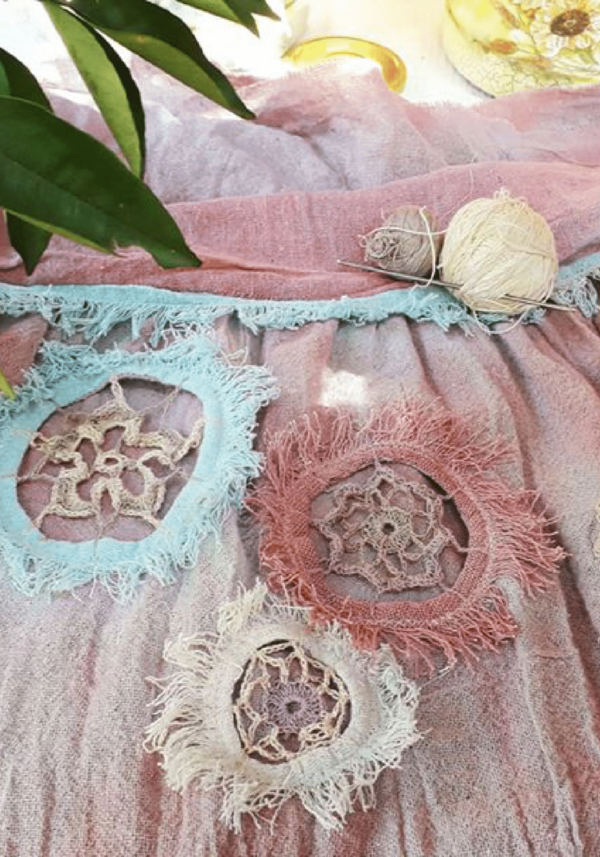 Fringe Flowers Skirt