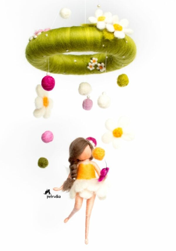 Needle Felted Fairy Doll with a Balloon